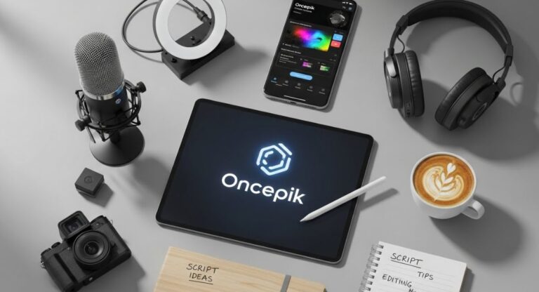 Team collaborating in real-time on Oncepik for productivity