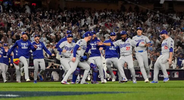 Yankees vs Dodgers Match Player Stats showing top performers and scores