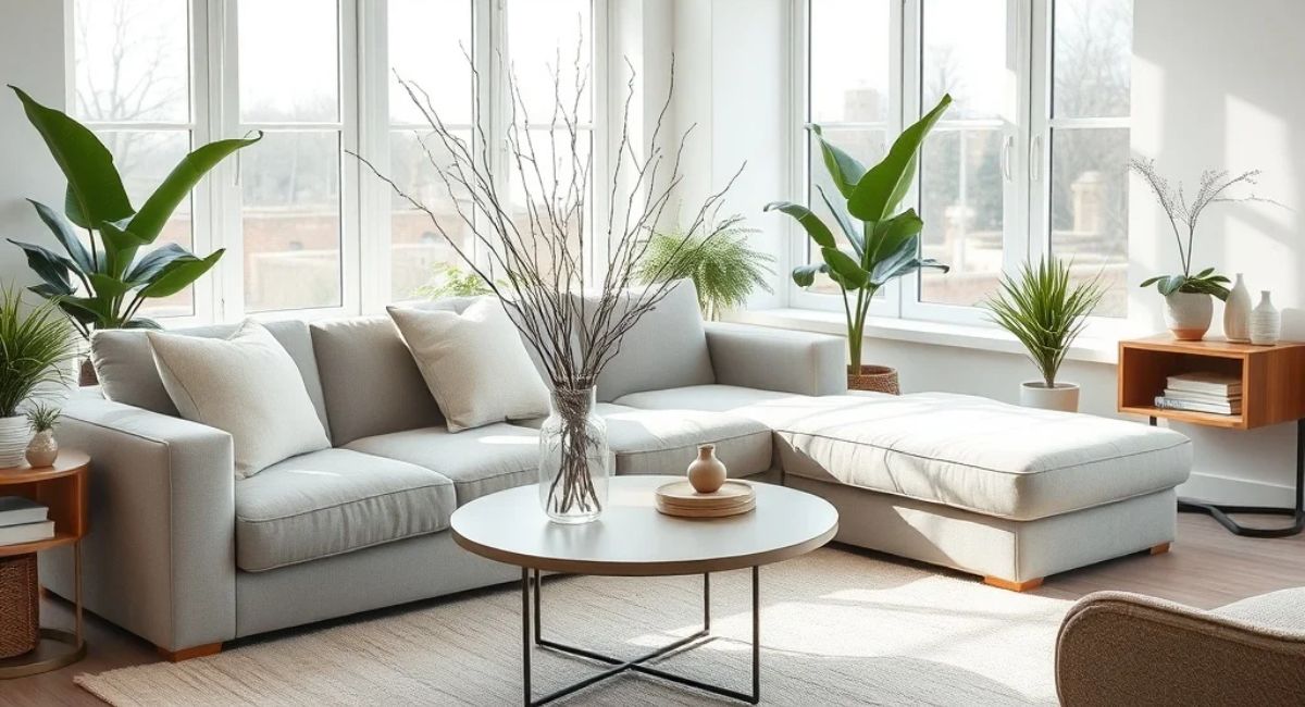 Pyntekvister arranged in a tall vase for modern Scandinavian home décor