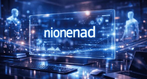 Diagram of Nionenad framework connecting AI, smart devices, and innovation in business.
